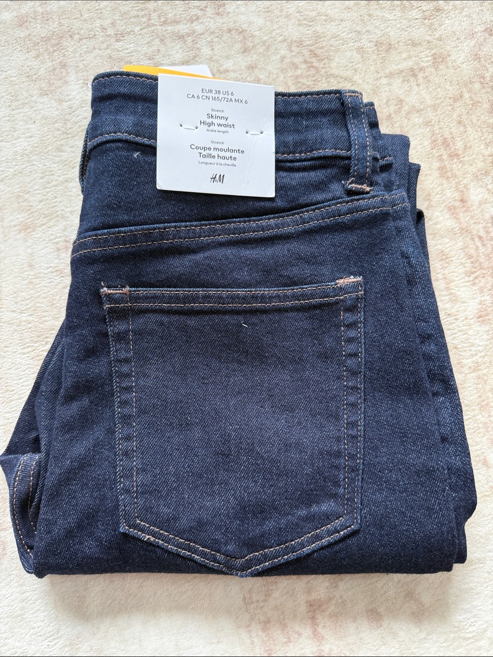 H&M Skinny High-Rise Jeans - Dark Indigo